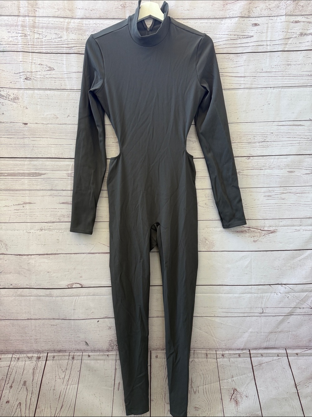 Nama open back grey jumpsuit nwot